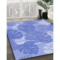 thumbnail image 2 of Ahgly Company Indoor Square Patterned Blue Ribbon Blue Area Rugs, 5' Square, 2 of 6