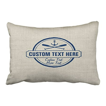 Lake Throw Pillows WinHome Rectangl Throw Pillow Covers Custom Lake Beach House Boat Nautical Anchor Outdoor Pillowcases Polyester 20 x 30 Inch With Hidden Zipper Home Sofa Cushion Decorative Pillowcase ()