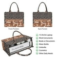 thumbnail image 2 of Large Capacity Tote Bag,Leopard Print and Footballs Pattern Handbag Fashion Luxury Tote Bag,15.7"x13"x 5.1" Inches,Laptop Compatible, 2 of 6