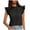 Black, variant on T Shirts for Women Crewneck Ruffle Tee with Short Sleeves Womens Summer Casual Tunic Tops