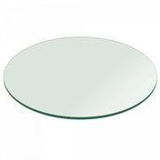 48 Inch Round Glass Table Top 3/8 Inch Thick Clear Tempered Glass With Flat Edge Polished