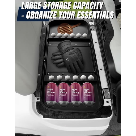 Under Seat Storage Tray Organizer for Yamaha G29 Electric Golf Cart 2007-2016 with Trojan Battery -  ABS Box
