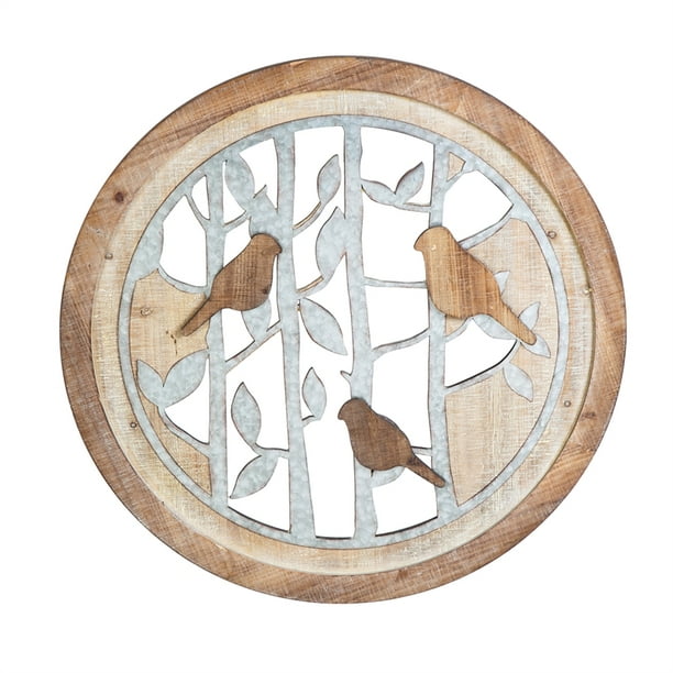 Bird Metal and Wood Wall Décor