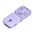 thumbnail image 4 of Mini ventilador portátil, pequeño ventilador de velocidad ajustable, pantalla LED eléctrica, ventilador de mano con clip para dormitorio, interior, Púrpura, 4 of 8