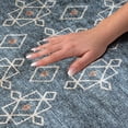 thumbnail image 3 of Addison Rugs Dream Shag Premium Machine Washable Transitional Tribal, Boho Blue Round Rug, 8' x 8', 3 of 8