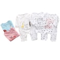 thumbnail image 2 of StylesILove Unisex Infant Baby Fall Long Sleeve Character Print Cotton Romper Jumpsuit (90/12-18 Months, White Smiles for Dad), 2 of 3