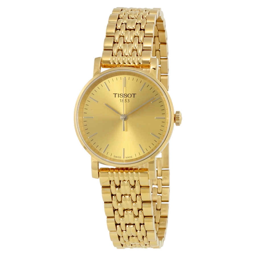 Tissot - Tissot T-Classic Champagne Dial Ladies Watch T1092103302100 ...