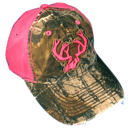 Women's Cap, Frayed Design and AP Hot Pink Camo, Adjustable
