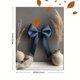thumbnail image 3 of Qisvanset Framed Canvas Wall Art 12x16 Inch Blue Bow Coquette Girly Nursery Apartment Decor, 3 of 5