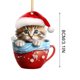 thumbnail image 4 of Adornos navideños, regalos navideños, adornos para árbol de Navidad, adornos navideños de acrílico 2D, colgantes para árbol de Navidad, fiestas, coches, decoración del hogar, adornos navideños de acrí, 4 of 5