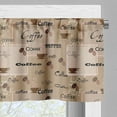thumbnail image 5 of Ambesonne Coffee Valance & Curtain, Coffee Typography Beans, 55"x45", Pale Brown Black, 5 of 7