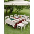 thumbnail image 3 of Outdoor Tablecloth with Umbrella Hole and Zipper, Red Plaid Christmas Rectangle Table Cloth 52x70 Inch Waterproof Tablecloth, Xmas Tree Vintage Winter Rustic Picnic Table Cover for Patio Camping, 3 of 7