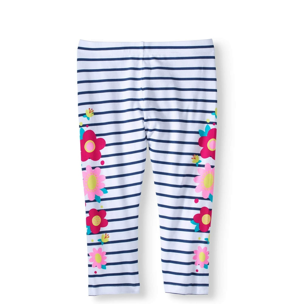 Wonder Nation Girls' Tough Cotton Printed Capri Legging