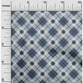 thumbnail image 1 of oneOone Cotton Cambric Dark Dusty Blue Fabric Argyle Check Quilting Supplies Print Sewing Fabric By The Yard 56 Inches Wide, 1 of 4