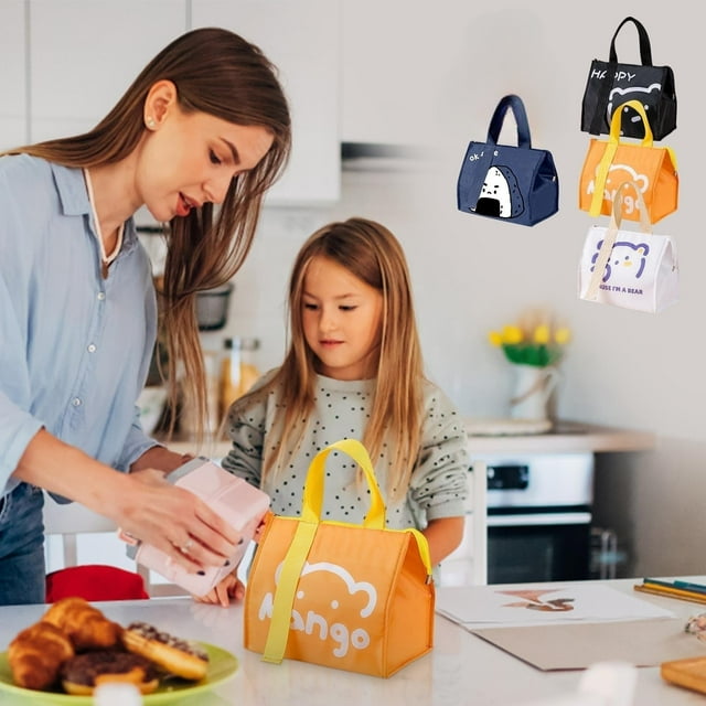 Fiudx Bolsa Bento, Lonchera Térmica, Almacenamiento Térmico de Alimentos, Diseño de Asa Suave, Material Duradero, Uso En El Trabajo, La Escuela, Viajes, Bolsa de Cosméticos Versátil para Picnic, Jueg