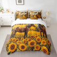 thumbnail image 2 of King Size 7Pcs Horse Farm Animal Comforter Set With Sheets,Sunflower Horse Comforter Set Bed In A Bag(1 Comforter, 1 Flat Sheet 1 Fitted Sheet 2 Pillowcases And 2 Throw Pillow Covers), 2 of 4