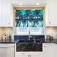 thumbnail image 6 of Palm Tree Kitchen Curtains 2 Panels UV Protected Tier Curtains, Half Window Curtains Kitchen Tiers for Guest Room Bathroom Sink Laundry Room Basement,24 x 27 Inch, 6 of 7