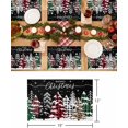thumbnail image 6 of Christmas Tree Black Placemats Set of 4 Washable Table Mats for Kitchen Dining Table, Winter Cotton Linen Place Mats for Indoor Outdoor Parties Holiday Decoration, Snowflake Leopard Buffalo Plaid, 6 of 6