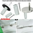 2x Toilet Seat Hinges Top Close Soft Release Quick Fitting Heavy Duty