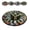 C-16inches, variant on 3D Halloween Rug, Candy Corn Abyss Quilted Round Mat with Ghost, Skeleton and Pumpkin Optical Illusion, Soft Non-Slip Indoor Area Rug for Living Room, Bedroom and Party Decor
