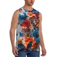 thumbnail image 2 of Xecao 3D Butterfly Print Men's Tank Top: Sleek Sleeveless Tee for Casual Sports and Beach Occasions-Small, 2 of 7