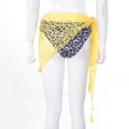 thumbnail image 6 of LMLYSoH Women's Swimwear Triangle Wrap, Fishnet Solid Color Shells Swimsuit Skirt Bikini Cover-Up Shawl, Summer Beach Cover Up, 6 of 9