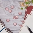 thumbnail image 5 of 11pcs Aluminium Alloy Binding Discs for Discbound Notebook Flat Round Rose golden 18x5mm Inner Diameter: 15mm, 5 of 6