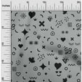 thumbnail image 2 of oneOone Viscose Chiffon Gray Fabric Doodle Fabric For Sewing Printed Craft Fabric By The Yard 42 Inch Wide, 2 of 4