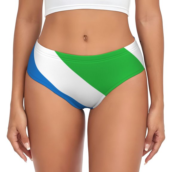 Sierra-Leone Flag Bikini Panties Stretch Cool 3D printed Underwear for Women X-Small