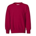 thumbnail image 2 of Hanes ComfortBlend EcoSmart Boy`s Crewneck Sweatshirt, XS, Deep Red, 2 of 3