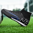 thumbnail image 5 of Tacos de fútbol profesionales para hombres, botas de fútbol de tobillo alto, TF/FG, entrenamiento al aire libre, puntas largas, césped, Futsal, antideslizante, ultraligero, 5 of 5