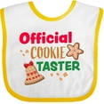 thumbnail image 3 of Inktastic Christmas Official Cookie Taster with Bell and Star Cookie Boys or Girls Baby Bib, 3 of 4