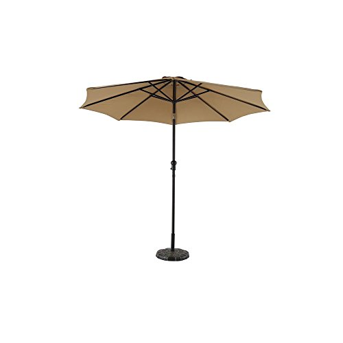 Hampton Bay YJAUC171CAFE 9 ft. Steel Crank and Tilt Patio Umbrella in