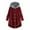 Red, variant on Patlollav Women Winter Jacket Plus Size Button Plush Tops Hooded Loose Cardigan Wool Coat