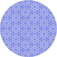 thumbnail image 1 of Ahgly Company Machine Washable Indoor Round Transitional Light Slate Blue Area Rugs, 7' Round, 1 of 7