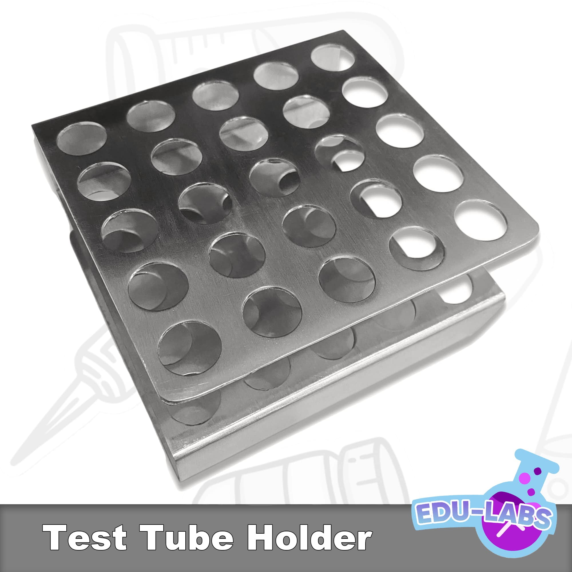 Edu-Labs Z Style Stainless Steel Test Tube Rack for 16mm/17mm Test ...