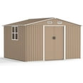 thumbnail image 1 of Kullavik 10' x 8' Metal Storage Shed with Lockable Sliding Doors, Air Ventilation Design - Outdoor Utility Shed for Garden, Backyard, Patio, and Lawn Tools, 1 of 8
