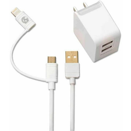 Arsenal Gear AGKIT1W Cable and Home Charger, White