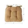 thumbnail image 2 of Greendale Home Fashions Indoor Reversible Corduroy Chair Pad (2-Pack), Buff, 2 of 6
