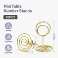 thumbnail image 4 of Table Number Holders 20Pcs - 2 Inch Mini Place Card Holder Short Table Number Stands for Wedding (Go Gold Metal, 4 of 7