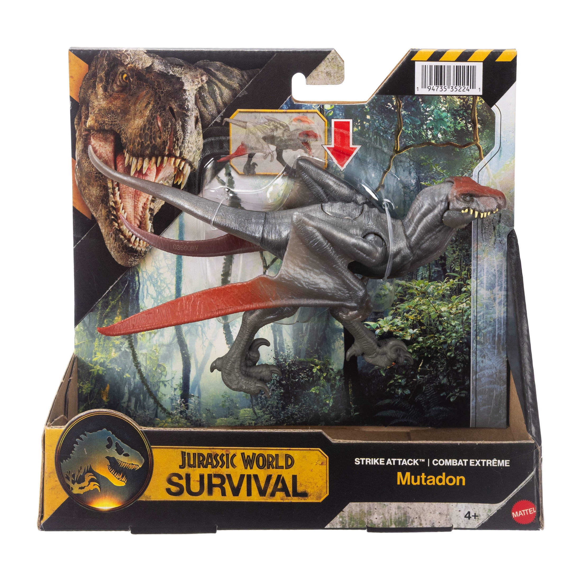 Jurassic World Strike Attack Mutadon Dinosaur Figure, Head Action, Posable & Digital Play