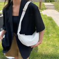 thumbnail image 1 of Bolso de bola de masa para mujer, bolso cruzado pequeño, bolso de hombro con correa ajustable (blanco), 1 of 5