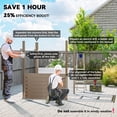 thumbnail image 4 of Outsunny 4.6' x 9' Metal Outdoor Storage Shed with Lockable Doors Brown, 4 of 10