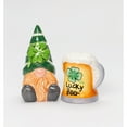 thumbnail image 3 of Ceramic Saint Patricks Day Gnome Salt and Pepper Shakers 4" High, 3 of 4