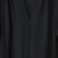 thumbnail image 7 of HAPIMO Women's Trendy Loose Tops Tunic Clearance Summer Tees Short Sleeve V Neck Button Pullover Elegant Casual Relaxed Blouses for Teen Girls Solid Color Black XL, 7 of 7