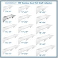 thumbnail image 7 of GRIDMANN 12" x 36" NSF Stainless Steel Kitchen Wall Mount Shelf w/ Backsplash, 7 of 7