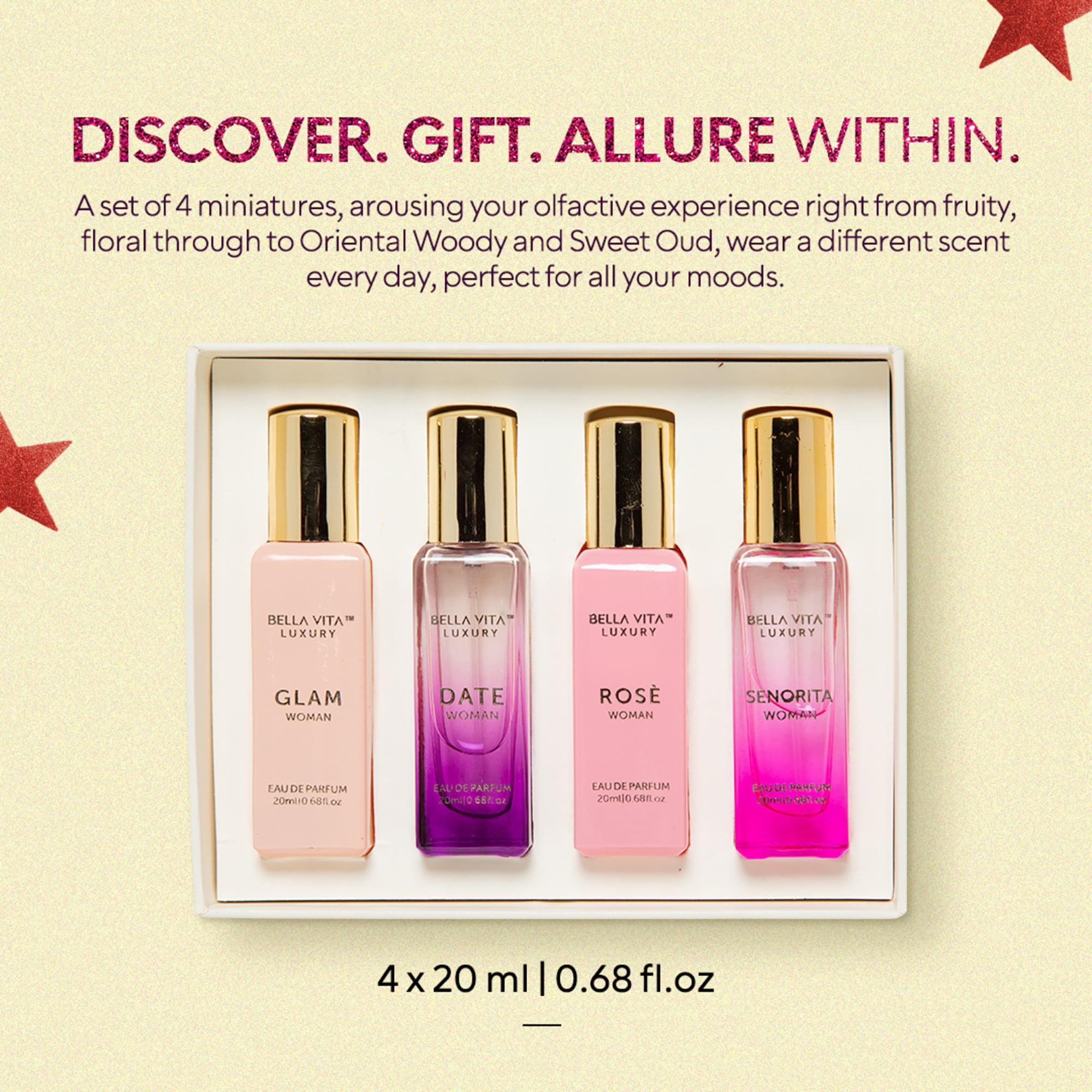 BELLAVITA Luxury Perfume Gift Set, Perfume Gift Sets for Women, 4