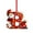 B, variant on 26 Letter Initial Christmas Ornaments for Tree Decorations Acrylic Decorative Monogram Pendants Red Hanging Alphabet Letters DIY Craft Ornaments Xmas Home Decor