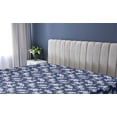 thumbnail image 5 of Ambesonne Floral Fitted Sheet, Garden Night Flowers Asian, Full Size, Navy Blue and White, 5 of 5