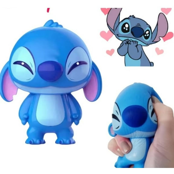 Cute Blue Stitch-Inspired Stress Relief Figure – Soft Squeeze Collectible for Relaxation & Desk Decor (4.5")